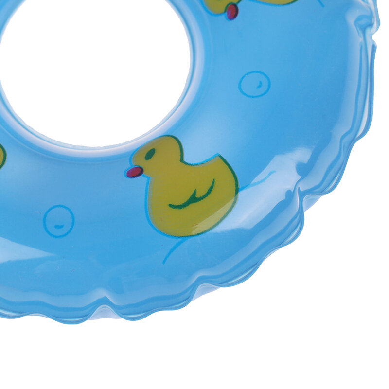 1Pcs Mini Pop Zwemmen Lifering Boei Ring Speelgoed Zomer Zwemmen Float Lifebelt Poppenhuis Accessoires Voor Pop