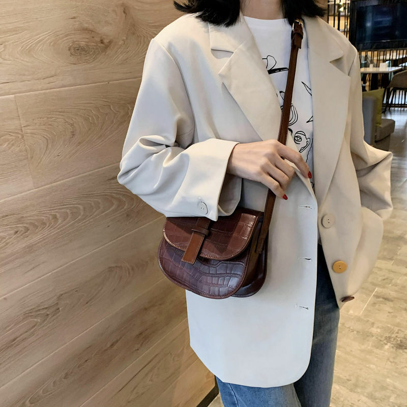 Женская мини-сумка через плечо, дизайнерская винтажная сумка из искусственной кожи, 2021