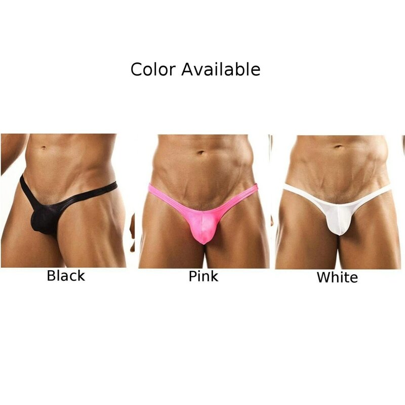 Mens Sexy Low Waist Thong Briefs U Convex Pouch Panties Solid Hollow Out Exposed Butt Bikini Underpants Erotic Lingerie