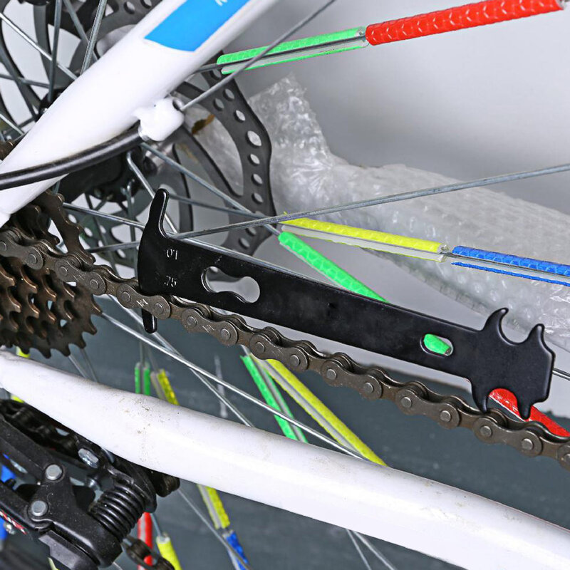 Indicador de desgaste de cadena de bicicleta, herramienta de reparación de calibre, accesorios de bicicleta de montaña y carretera