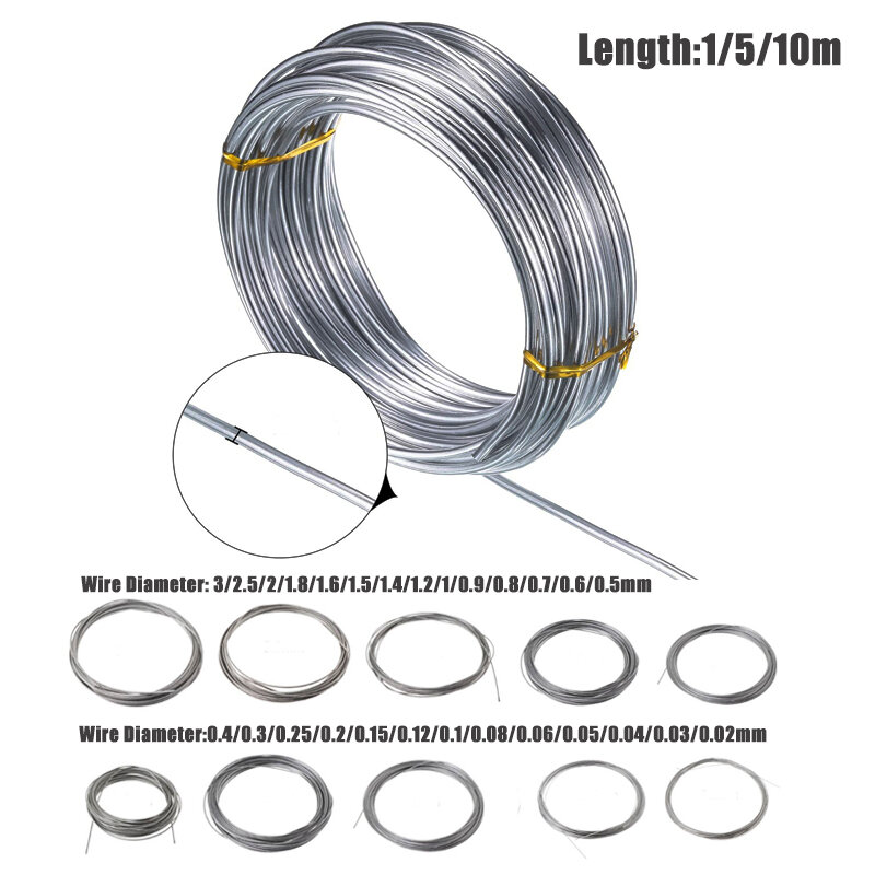 High quality 304 Stainless Wire Diameter 0.02-3.0mm Length 1m/5m