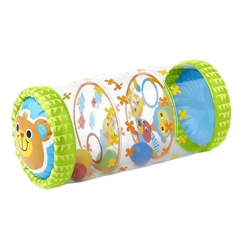 Baby Crawling Iatable Roller Toy With Bells Toddler Baby Iatable Fidget Toys Infant Crawling Learning Early Education Toy