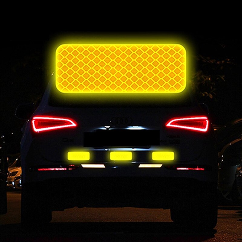 Auto Veiligheid Reflecterende Stickers Auto Nacht Reflecterende Kleurrijke Waarschuwing Strip Tape Auto Bumper Strips Pvc Veilige Stickers Reflector