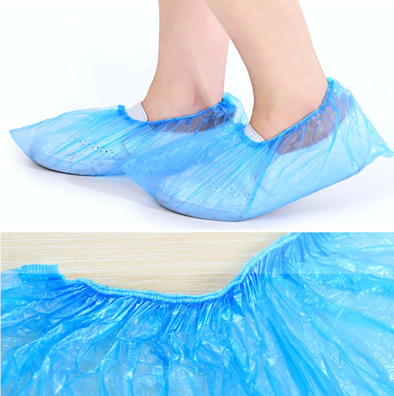 Plastic Disposal Cover Booties Shoes Cover Rain Waterproof Disposable Outdoor Protective Covers In Stock.
