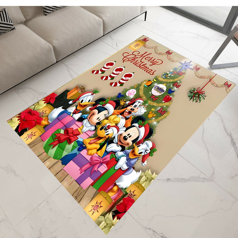 100x160cm feliz natal mickey tapetes para sala de estar crianças quarto decoração playmat tapetes do bebê tapete de jogo