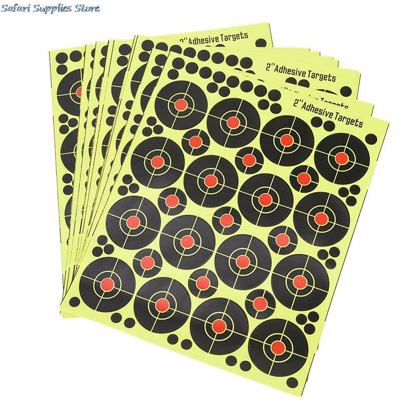 Obiettivi di tiro Splatter Glow Florescent Paper nero e giallo target per caccia tiro con l'arco freccia allenamento accessori per tiro
