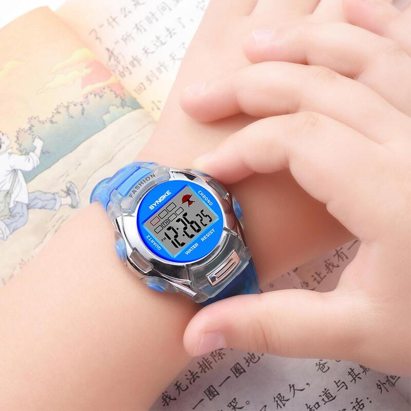Zegarki dla dzieci wodoodporny gumowy zegarek cyfrowy LED zegar elektroniczny zegarek sportowy dzieci Relojes Girls chłopięce prezenty