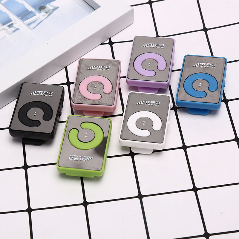 1PC Portable Mini Clip Flower Pattern MP3 Player Music Media Support Micro TF Card Hot sale