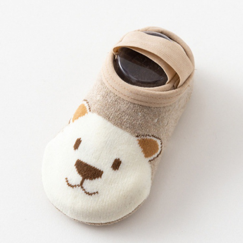 Novo bebê meias de algodão dos desenhos animados antiderrapante criança chão pé meias