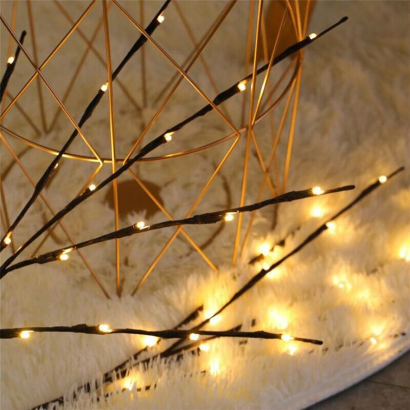 Lampada a LED a ramo di salice luce notturna rami illuminati fai-da-te luci a batteria per la decorazione della festa per la casa