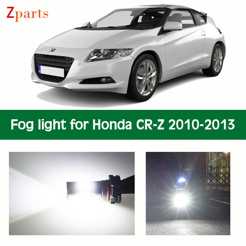 1 Pair Car LED Fog Light For Honda CRZ 2010 2011 2012 2013 Foglamp Bulb White Daytime Running Lights 12V 6000K Accessories
