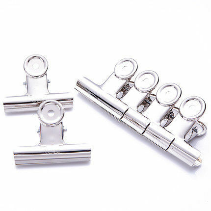 9526 Round Ticket paper Clip Stainless Steel binder Clips 6PCS/bag 19mm Iron Universal Small paper clips stationery stationery 
