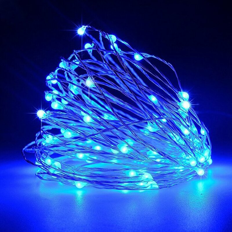 Guirnalda de luces LED para decoración del hogar, alambre de cobre, Navidad, vacaciones, boda, 2/3/5m