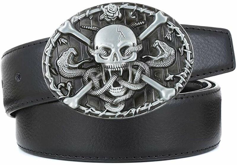 Skull head snake pattern belt  buckle for woman western cowboy buckle without belt custom alloy width 4cm