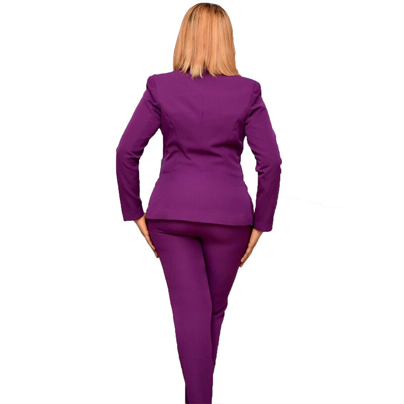 Zwei Stück Set Afrikanische Kleidung Frauen 2020 Frühling Herbst Langarm Blazer Mantel + Bleistift Hosen Anzug Büro Dame Outfits mit Gürtel