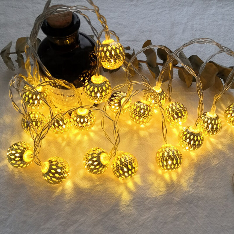 Bola led string luz 3m 6m luzes de fadas alimentado por bateria guirlanda natal quarto casa feriado festa casamento decoração corda