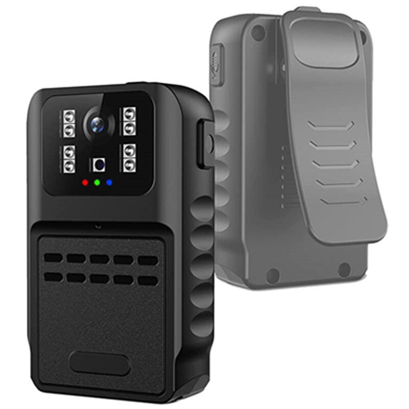 Kamera Tubuh Mini HD 1080P Dapat Dipakai Portabel IR Kamera Polisi Penglihatan Malam Kamera Pelindung Keamanan Saku Perekam Video