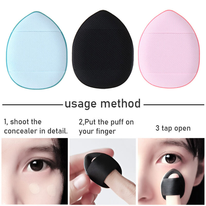 Mini esponja de polvo Facial Suave para mujer y niña, esponja cosmética para base de maquillaje, cojín de aire, herramienta de belleza