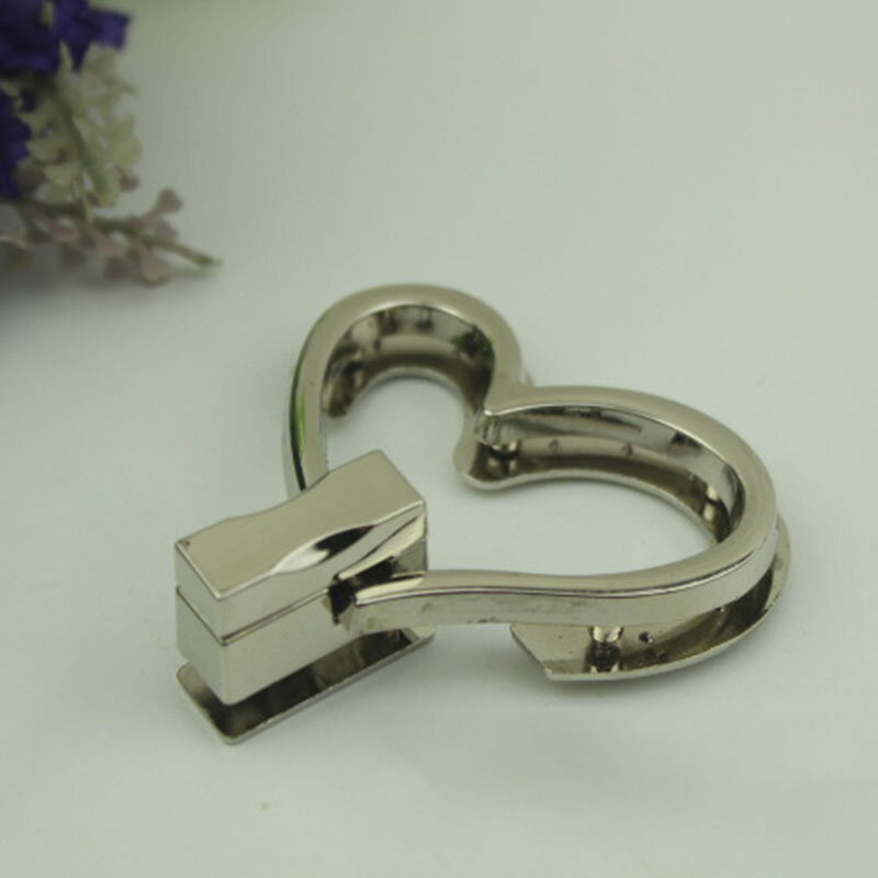Mode Hartvorm Tas Lock Sluiting Metalen Turn Lock Gespen Voor Diy Handtas Schoudertas Purse Handtas Hardware Tas Accessoires
