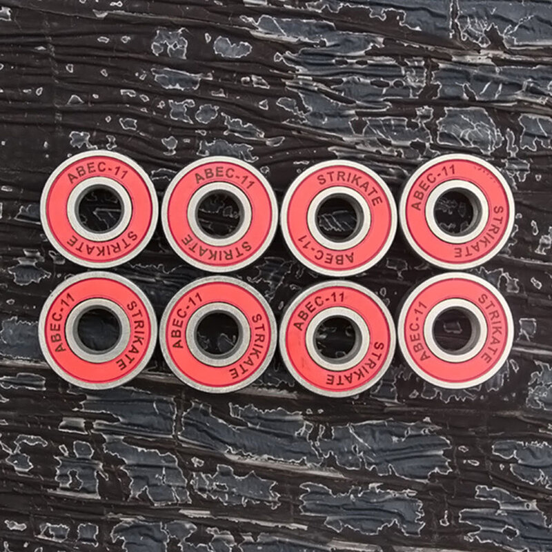 8 peças 608rs-abec 11 rolamentos de skate rolamentos de aço de qualidade rolamentos de scooter de alto desempenho skate longboards rolamentos de esferas