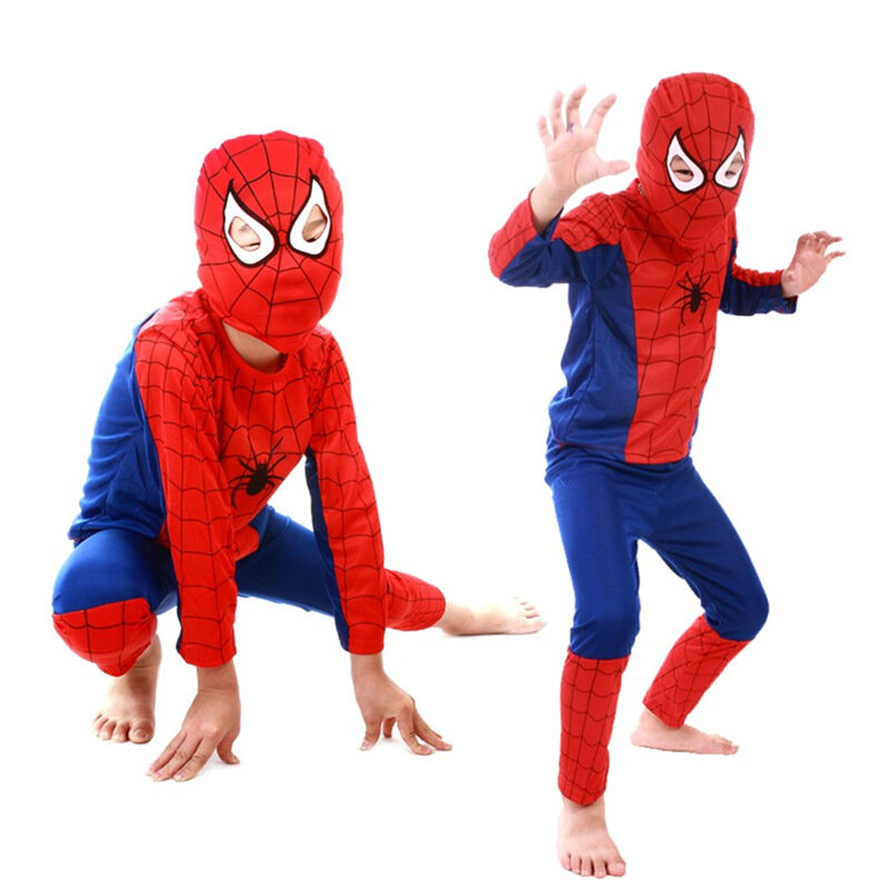 Disney Marvel игрушки для детей на день рождения вечерние на Рождество и Хеллоуин; Карнавальный Костюм «Человек-паук», одежда с рисунком Бэтмена, ...