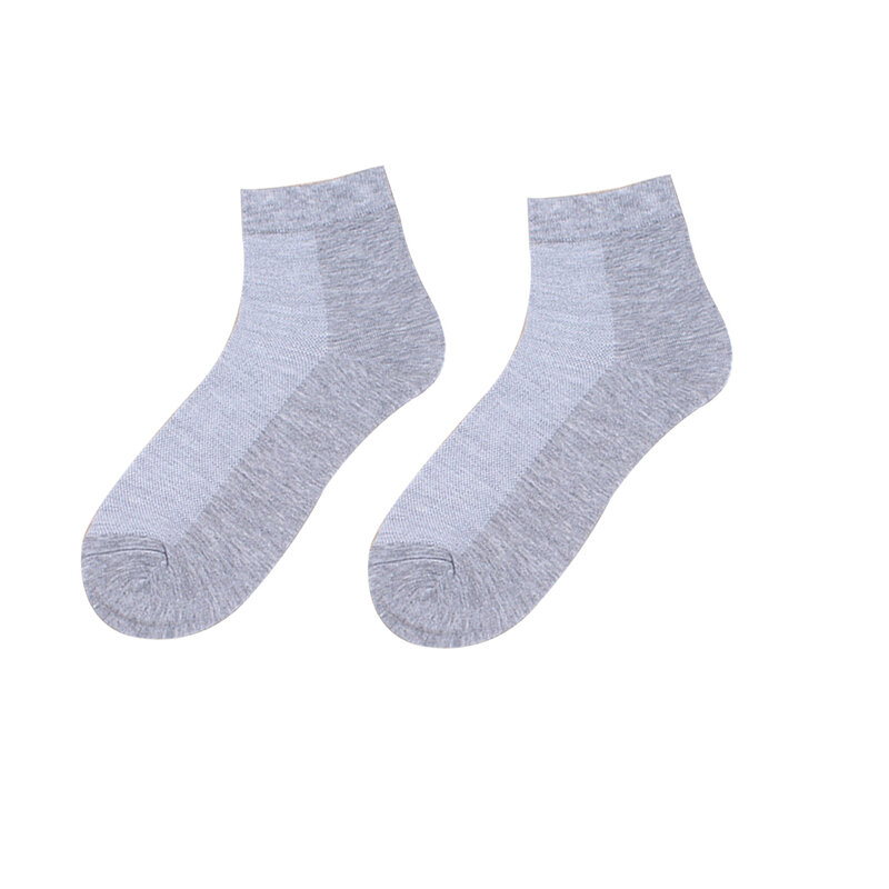 10 pares de calcetines de hombre de longitud media pantorrilla para uso diario en el hogar informal Color sólido deporte malla transpirable fácil de llevar mezcla de algodón para todas las estaciones