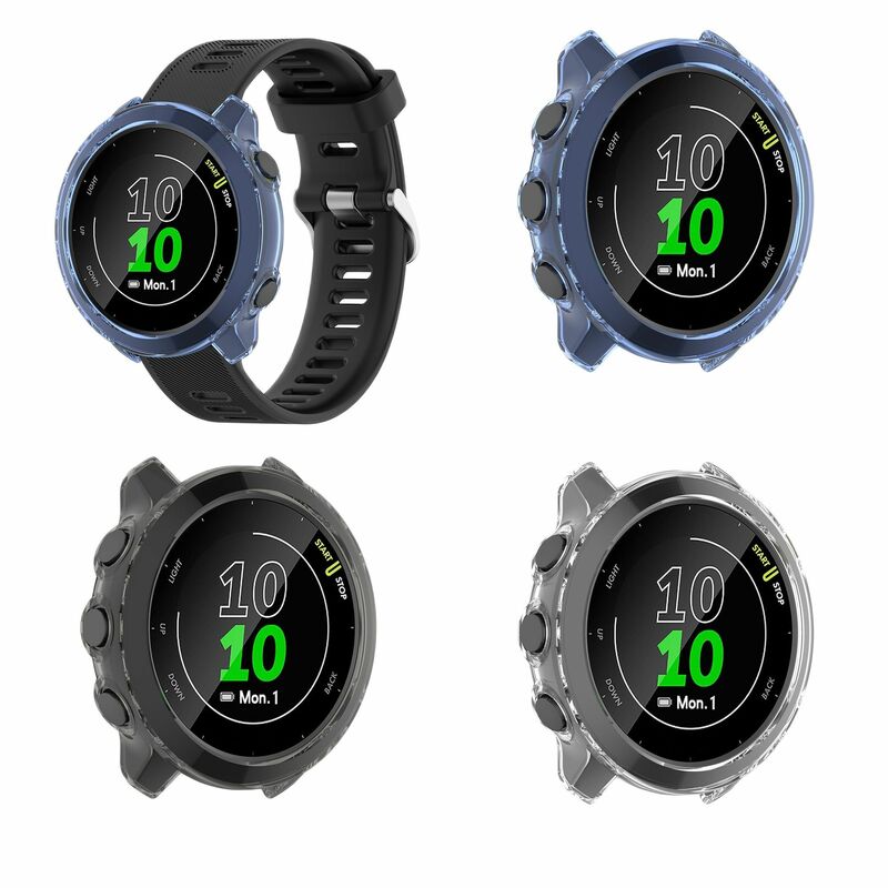 Protector Case Voor Garmin Forerunner 55 158 Smartwatch Beschermhoes Shell Frame Bumper Clear Soft Ultradunne Tpu Accessoires
