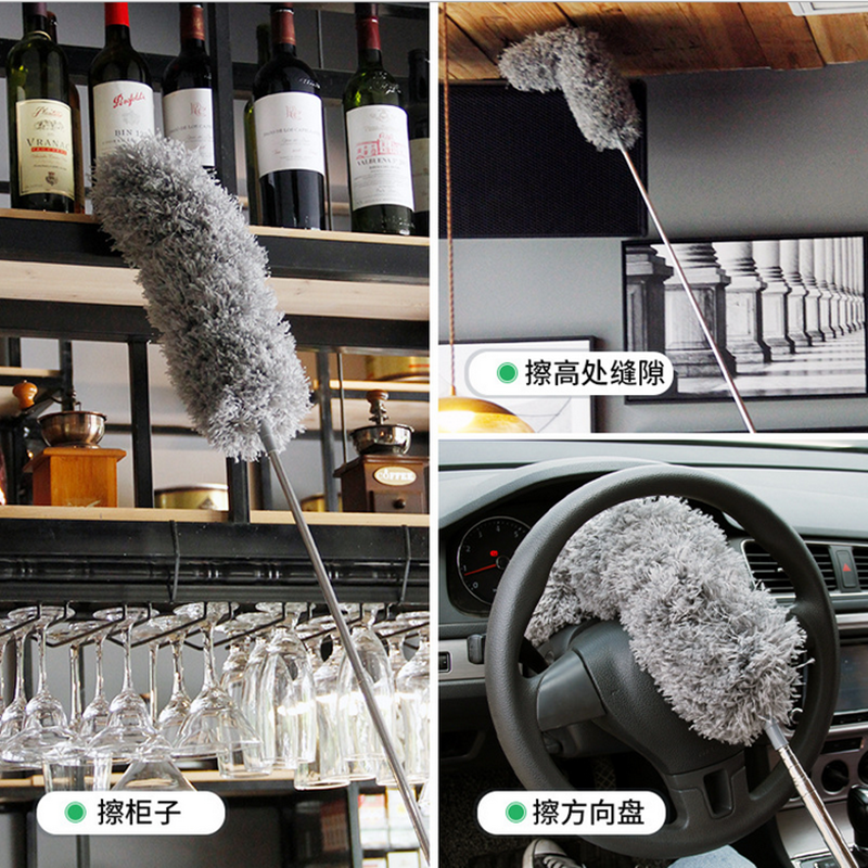 Microfiber espanador escova extensível mão remoção de poeira limpador anti poeira escova casa ar-condicionado pena carro limpeza de móveis