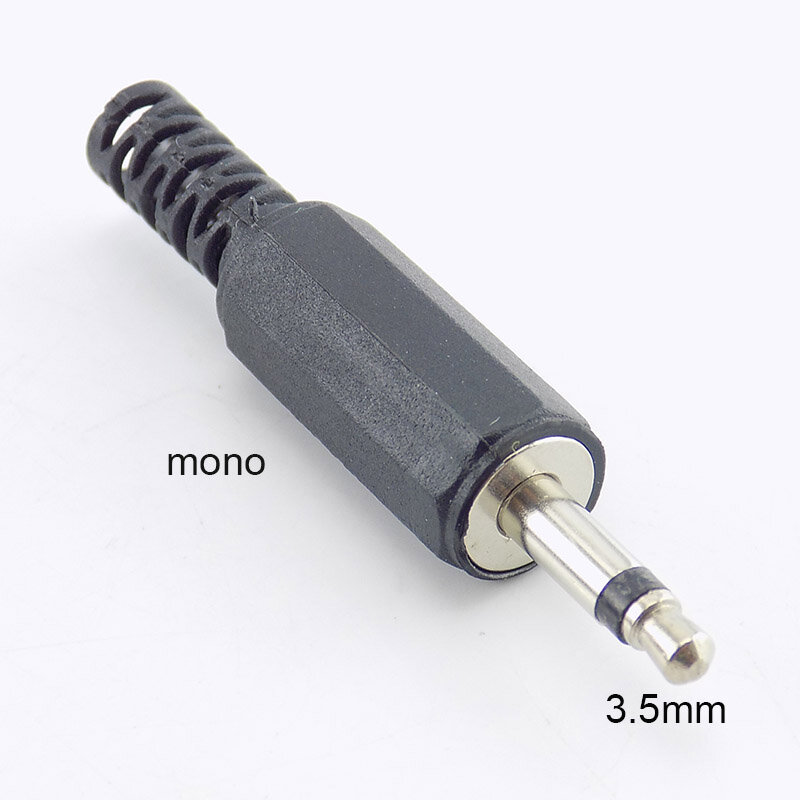 모노 오디오 커넥터 잭 플러그 헤드폰 수 어댑터, 2/3 폴, 3.5mm 잭 플러그, 3.5 수 잭 플러그 와이어 터미널, 3.5mm, 5 개, 10 개