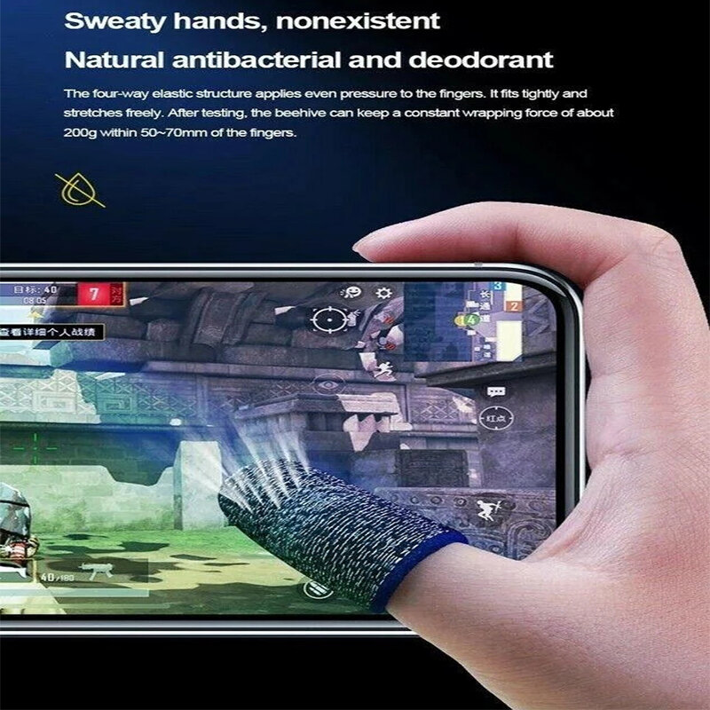 Gaming Vinger Mouwen Game Controller Voor Pubg Mobiele Games Touchscreen Vinger Babybedjes Cover Ademende Handschoen Transpiratie Vingertoppen