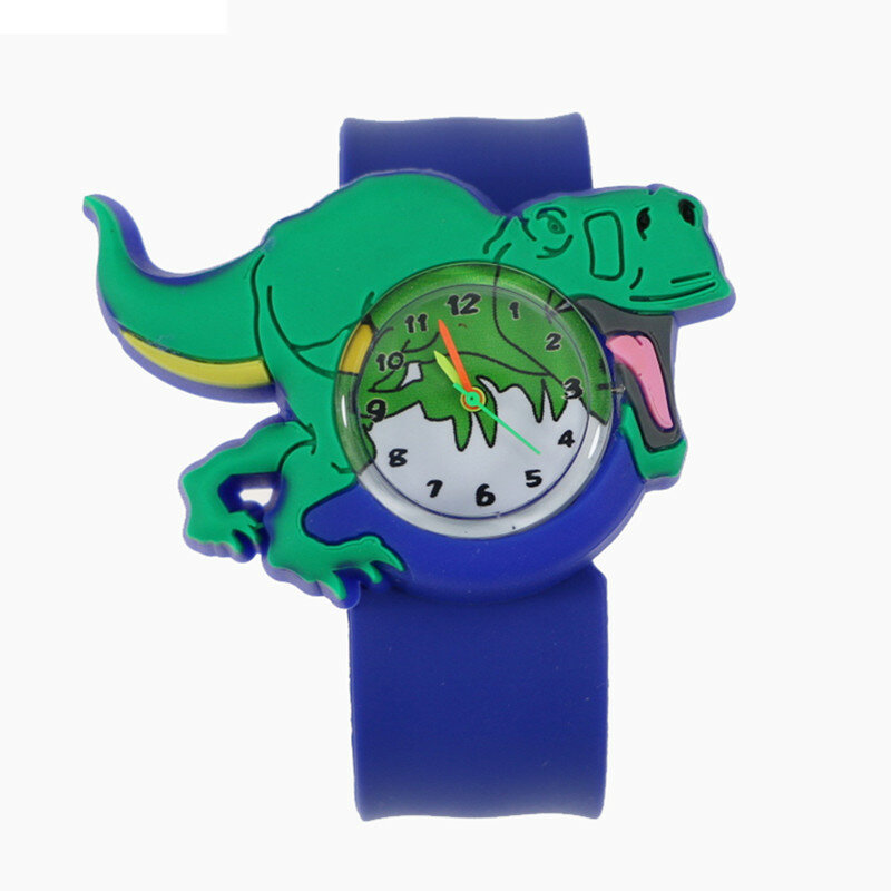 Часы детские электронные с ремешком-клапаном и мультяшным динозавром, единорогом