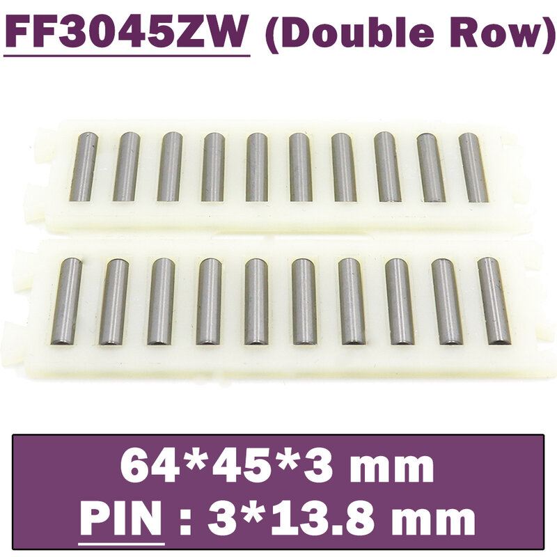 FF3045ZW คู่แถว3*64*45 Mm Linear แบริ่งเข็มไนลอนแบริ่งลูกกลิ้ง (5 PCS ) FT3045ZW สำหรับเครื่อง Pin 3*13.8มม.