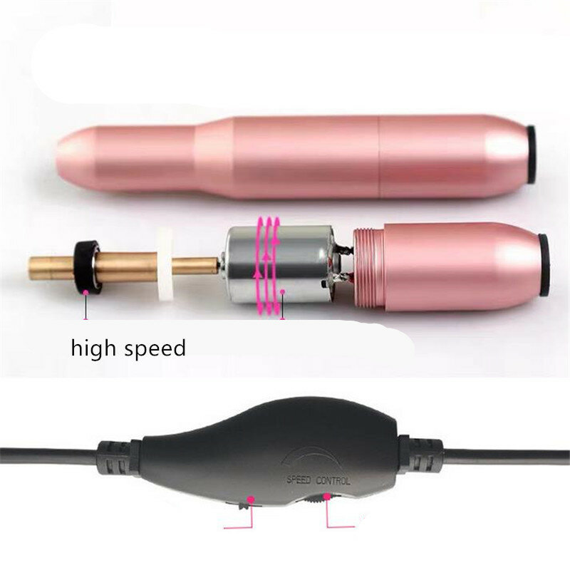 USB Charging Electric Nail Drill Machine Stainless Steel Handle Electric Manicure Drill & Accessory Nail Art Tool 3 Color 20#1
