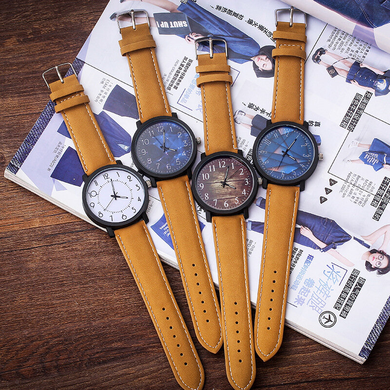 Relógio de quartzo masculino, pulseira de couro, casual, melhor presente, frete grátis, 2020