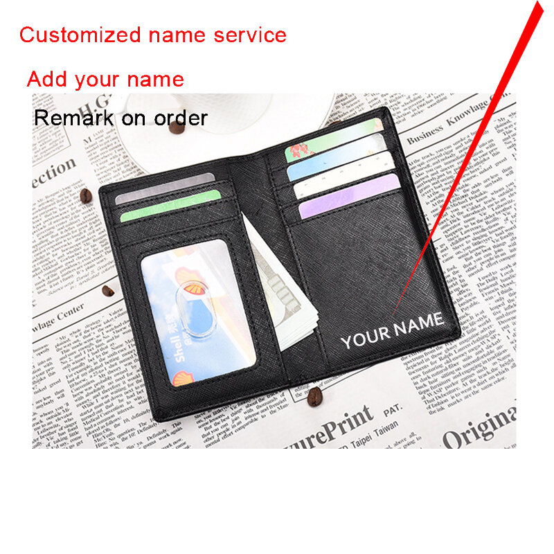 Titular do cartão de crédito do negócio dos homens/mulheres mini suportes do cartão de identificação couro do plutônio magro caso do cartão de banco organizador carteira