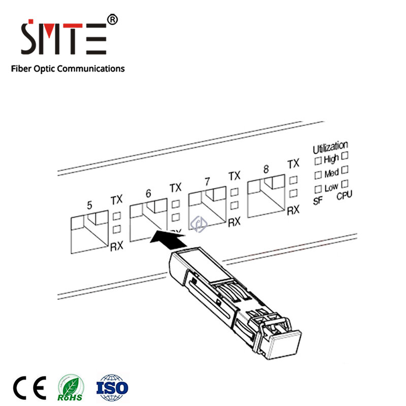 Interruptor de GLC-T Puerto eléctrico 10/100/1000 mbase-t, módulo óptico de fibra SFP RJ45 de cobre