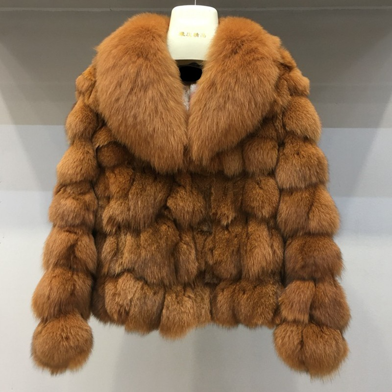 Chaqueta corta de piel de zorro Real para mujer, abrigos y chaquetas de piel Natural a la moda, prendas de vestir exteriores gruesas y cálidas, 2022