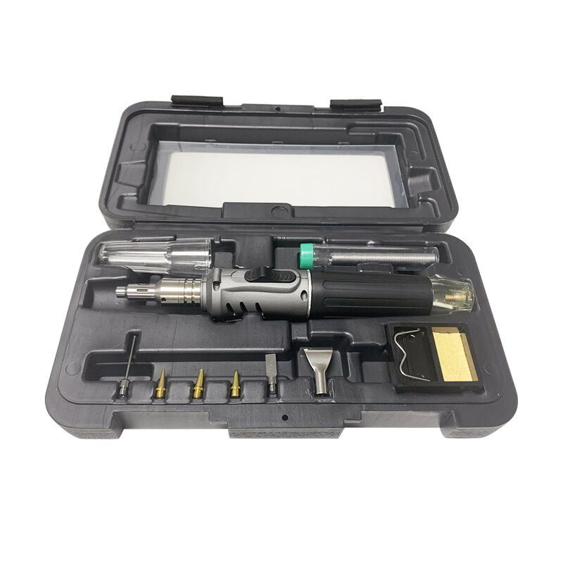 Kit de fer à souder au gaz butane 10 en 1, outils de torche de soudage automatique VILLE, fers à souder électriques portables, ensemble de stylos torche