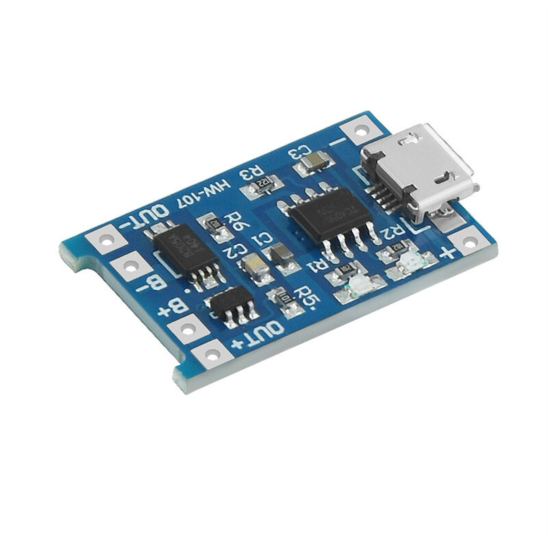 1pc 5V 1A Micro USB 18650 Lithium Battery Charging Board Charger Module+Protection Dual Functions TP4056