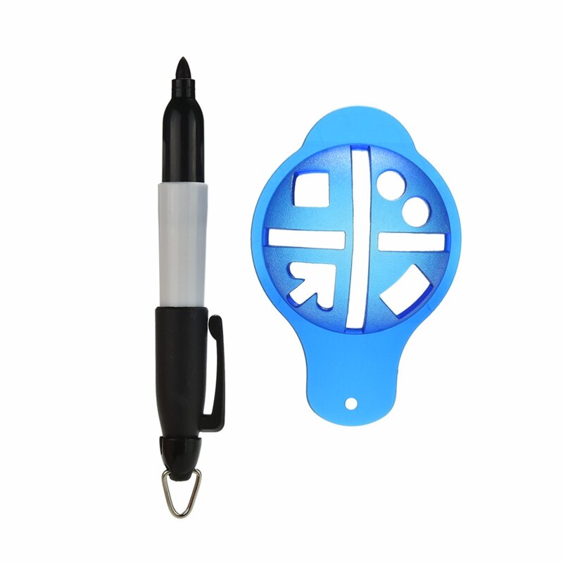 1Set Styreen-Butadieen Copolymeer Golfbal Liner Marker Tool + Marker Pen Training Golf Accessoires Praktijk Set
