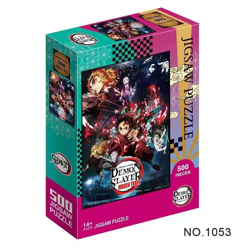 Demon Slayer Cartoon Anime Patroon Puzzels Volwassenen Release Stress Kinderen Intellectuele Game Speelgoed Parlor Decoratie Geschenken