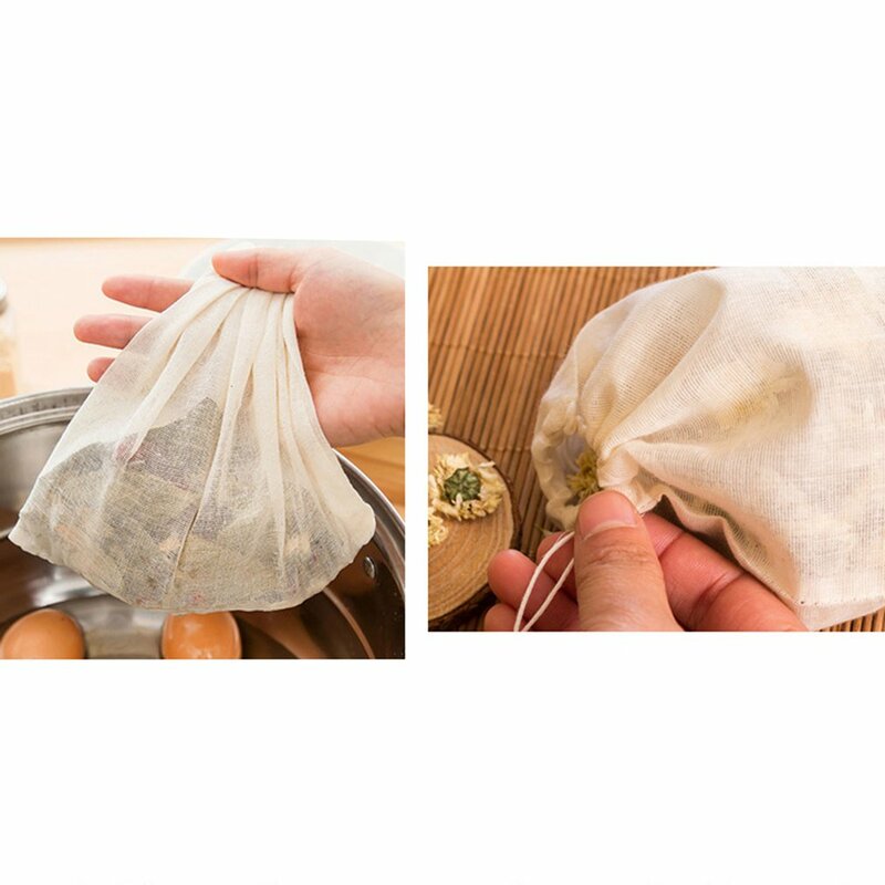 Sachets filtrants en tissu non tissé pour thé au poulet, papier filtre de cuisine avec ficelle de proximité, café, herbe, adt, 1 pièce