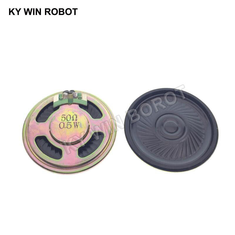 초박형 미니 스피커, 50 ohms, 0.5 와트, 0.5 W, 50R, 직경 40mm, 4cm 두께 5mm, 2PCs/로트, 신제품