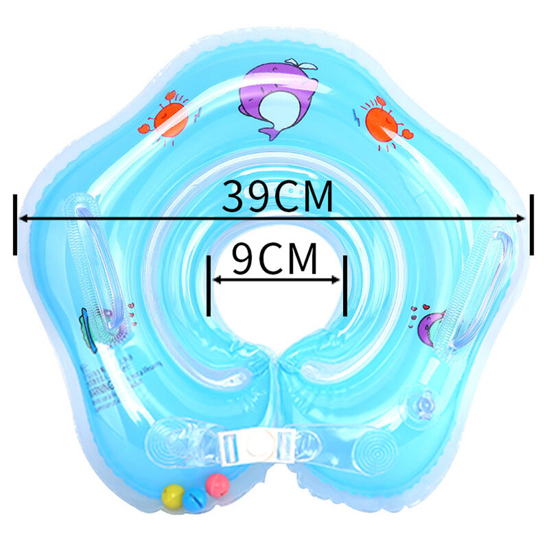 Inflatable Baby Swim Neck Ring Float Circle Saver Collar Shower Bathtube Neck Floating For Toddlers Swimming Inflatable Tube D30