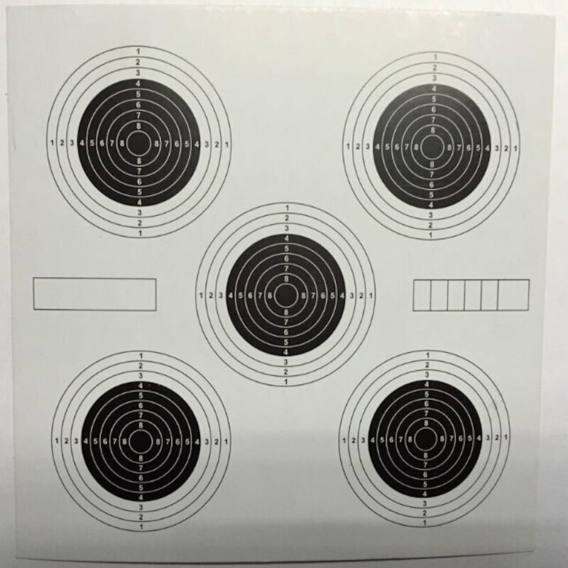 5.50 "X 5.50" Target Kertas Dalam 20 Buah, Pistol Menembak Olahraga 8 Pilihan Luar Ruangan & Dalam Ruangan Senjata Api Senapan Angin & BBs Plastik atau Baja