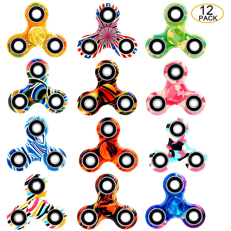 Fidget Spinner – jouets anti-Stress tdah, 12 pièces, anti-anxiété, autisme, Fidget Spinner, pour adultes et enfants, XXY28