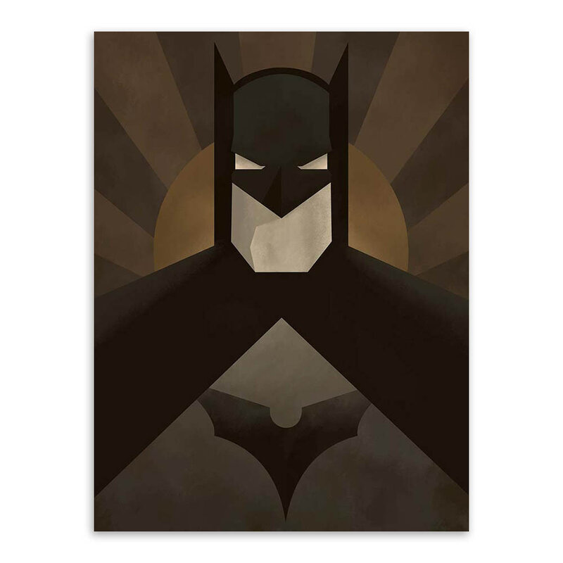 북유럽 빈티지 슈퍼 마블 영웅 영화 슈퍼맨 배트맨 포스터 캔버스 유화 거실 장식 그림 벽 예술