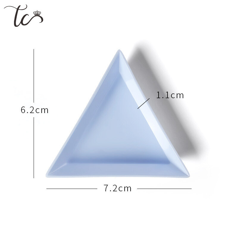 5/10PCS Kunststoff Dreieck Nagel Fach DIY Bead Kristall Sortierung Lagerung Platte Maniküre Werkzeuge Zubehör Ohrringe Halter