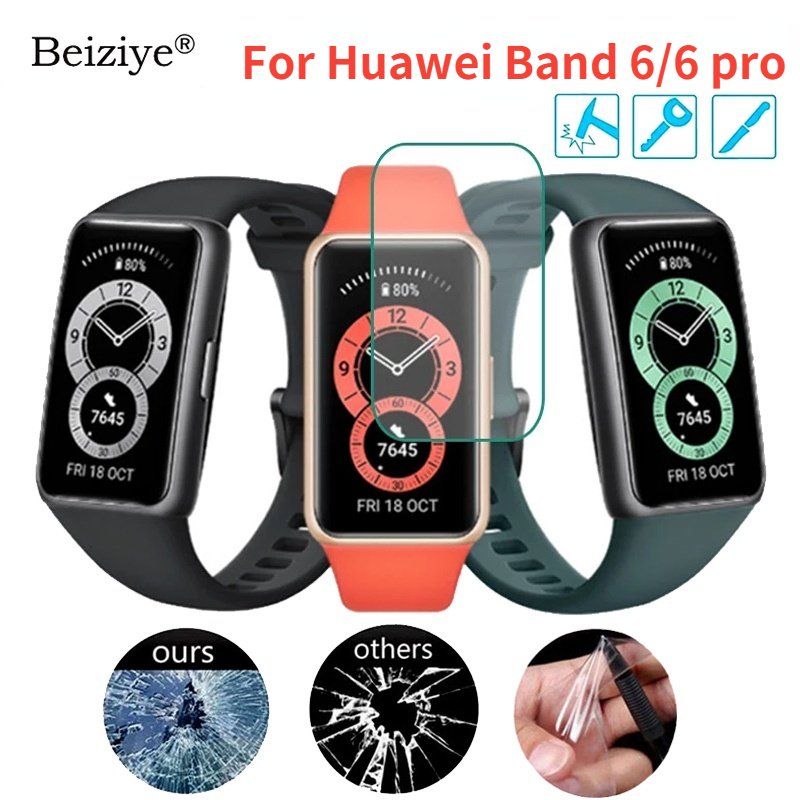 Tpu macio claro película protetora para huawei banda 6 relógio inteligente protetor de tela para huawei banda 6 pro nfc proteção capa filmes
