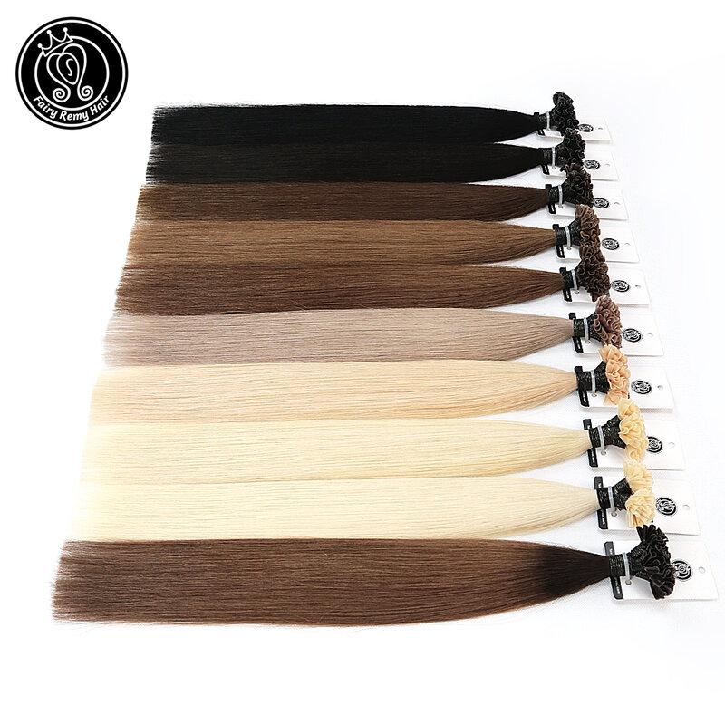 KtKerBrian Bond-Extensions de Cheveux Humains, Capsule U Nail Tip, Vrais Cheveux Remy Pré-Collés, Blond Platine, 16 ", 18", 20 ", 22", 0.8g par Pc